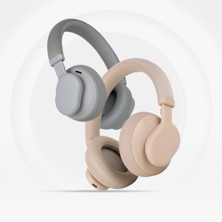 Беспроводные накладные наушники Forcell F-Audio Touch Beat ANC бежевые