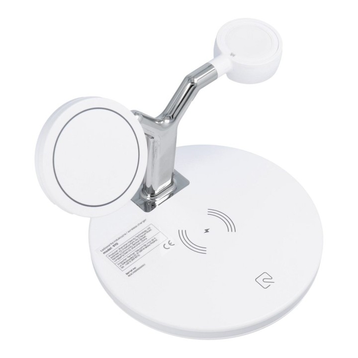 Wireless charger Qi 3-in-1 25W X970 compatible with MagSafe white.