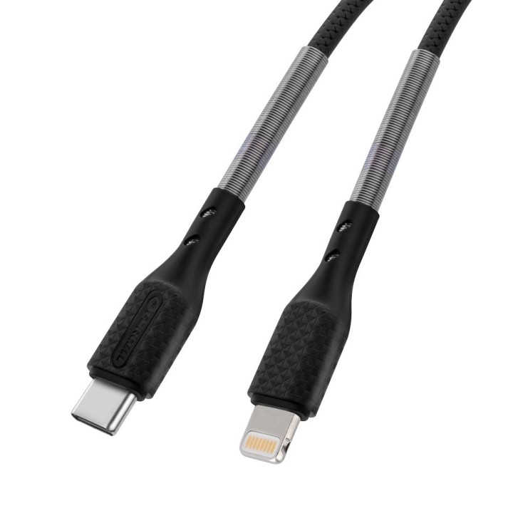 Кабель USB C — Lightning Forcell F-Energy PD 3A 27W Carbon 1 m CB-01C чорний