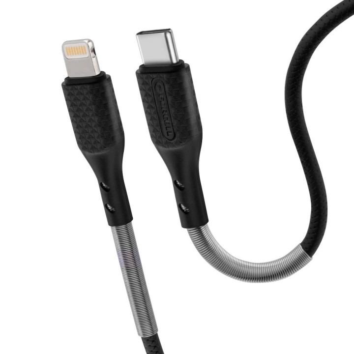 Кабель USB C — Lightning Forcell F-Energy PD 3A 27W Carbon 1 m CB-01C чорний