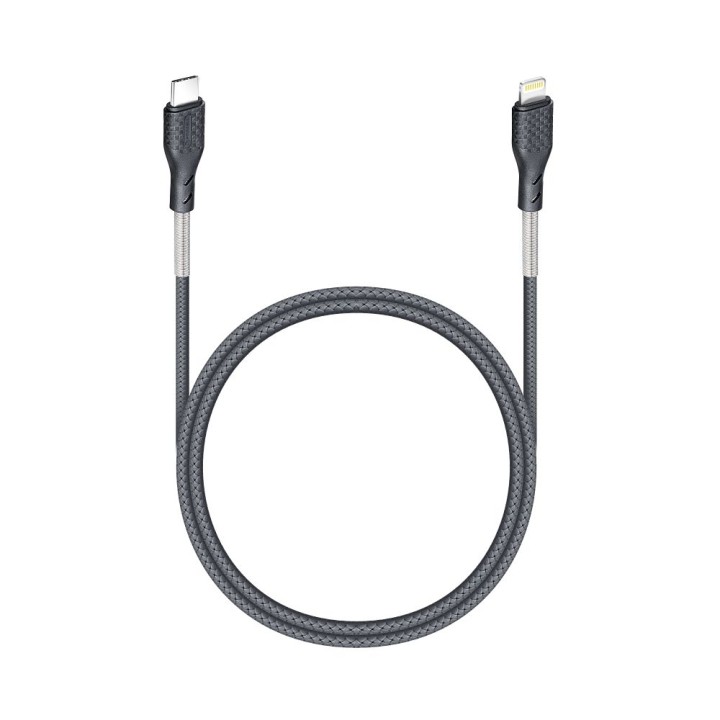 Кабель USB C — Lightning Forcell F-Energy PD 3A 27W Carbon 1 m CB-01C черный