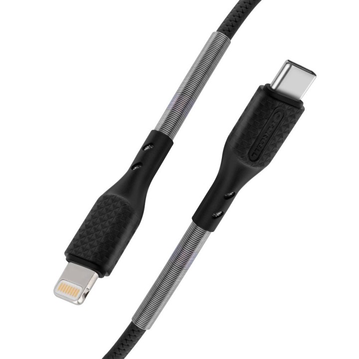 Кабель USB C — Lightning Forcell F-Energy PD 3A 27W Carbon 1 m CB-01C черный
