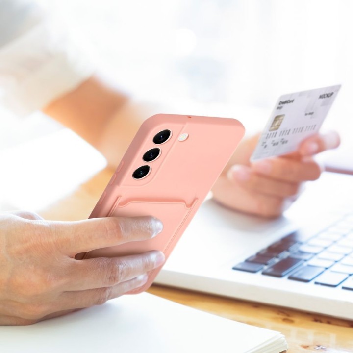 Чехол для Samsung A35 5G Card Case розовый
