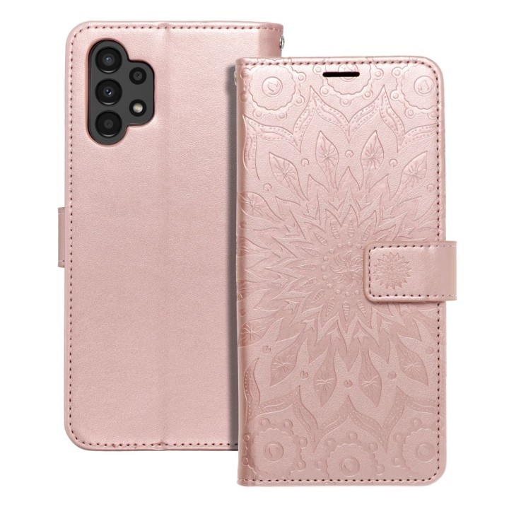 Flip case for Samsung A13 4G Mezzo Book mandala rose gold