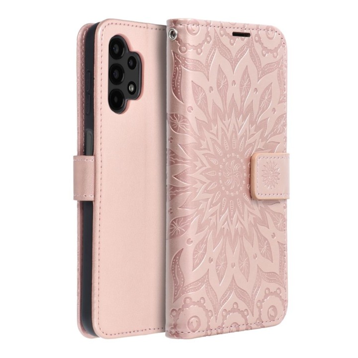 Flip case for Samsung A13 4G Mezzo Book mandala rose gold