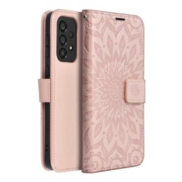 Etui z klapką na Samsung A33 5G Mezzo Book mandala złoto-różowe