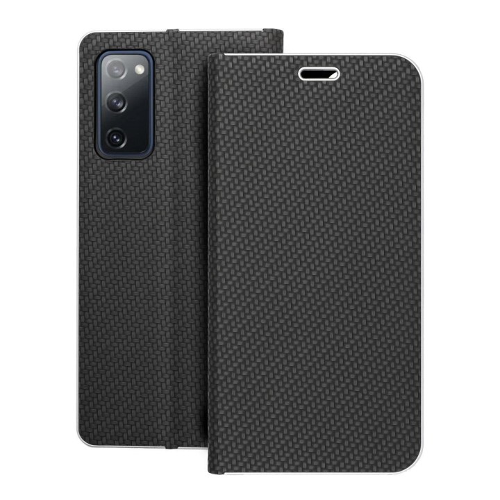 Чохол з клапаном для Samsung S20 FE / S20 FE 5G Luna Book Carbon чорний