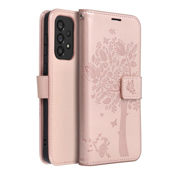 Flip case for Samsung A33 5G Mezzo Book tree rose gold