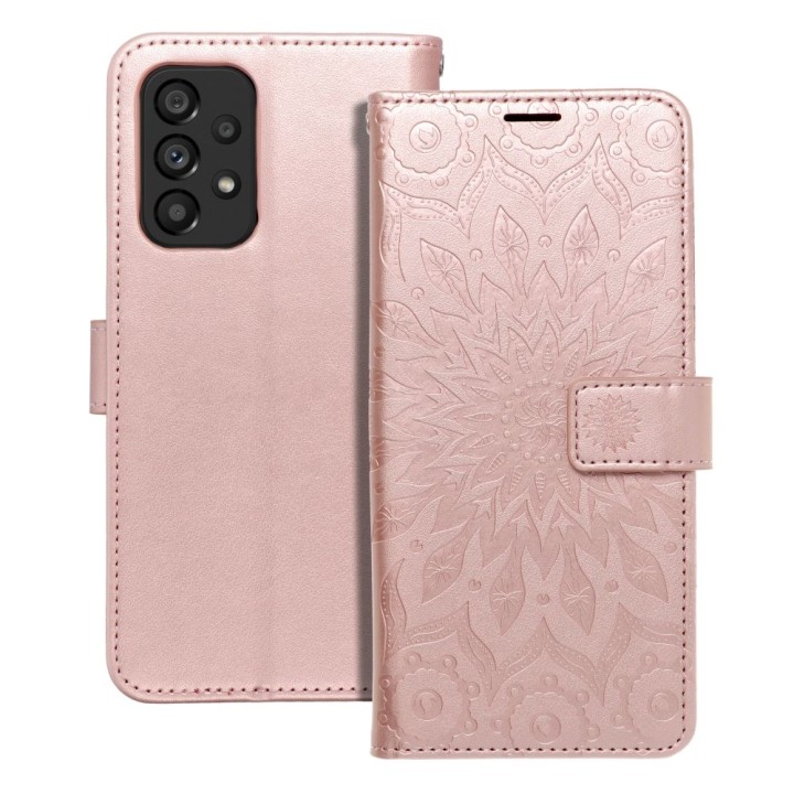 Чехол с клапаном для Samsung A53 5G Mezzo Book мандала цвета розового золота