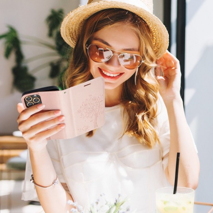 Flip case for Samsung A33 5G Mezzo Book tree rose gold
