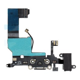Шлейф для iPhone 5 з роз'ємом зарядки чорний