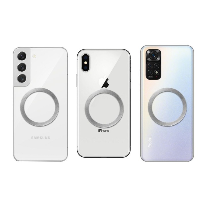 Universal plates / ring / magnets compatible with MagSafe silver