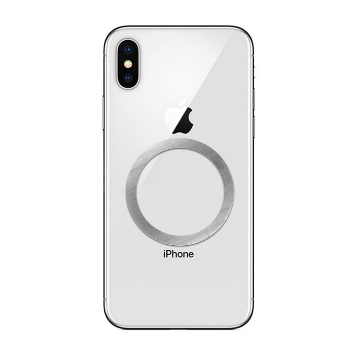 Blaszki universal / ring / magnesy magnetic compatible with Magsafe silver