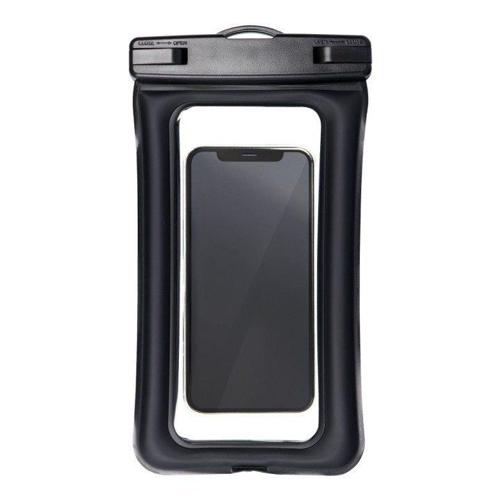 Universal waterproof phone case with a plastic closure AIRBAG black