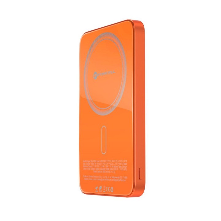 Повербанк сумісний з MagSafe Forcell F-Energy SuperSlim F5K8 QC4.0 PD3.0 15W 5000 mAh помаранчевий 0INT