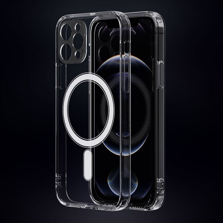 Case for iPhone 13 PRO MAX Clear Mag Cover (Str / Camera Protection) compatible with MagSafe transparent