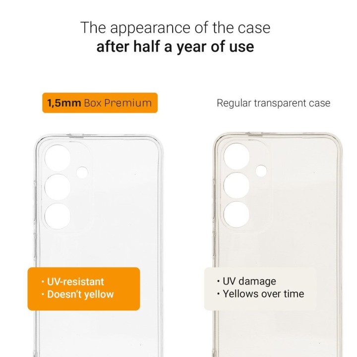 Case for Samsung A35 Box Premium 1,5 mm black trasparentne