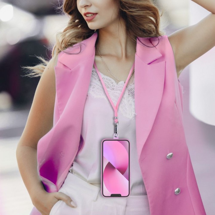 Phone lanyard, phone charm - SWING (6mm) with adjustable length / cord length 165cm (max 82,5cm loop length) / for