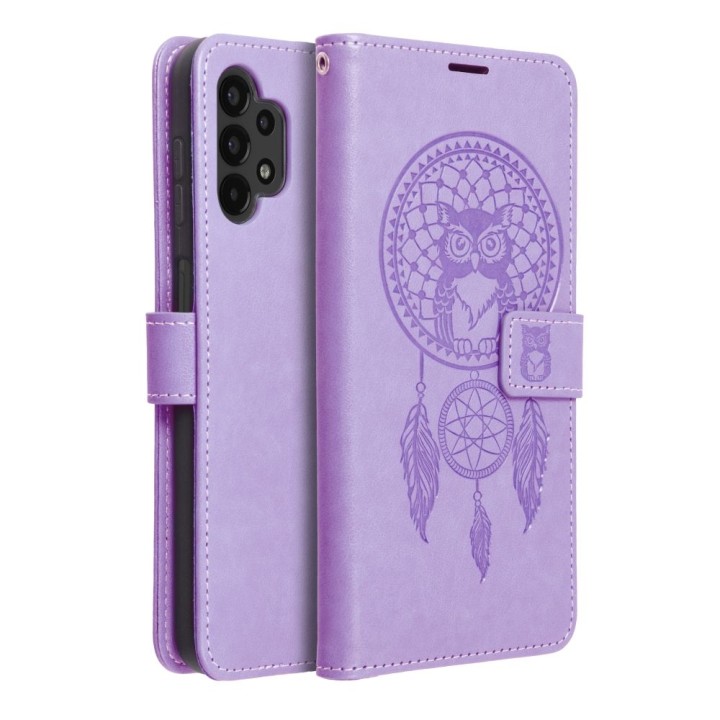 Чехол с клапаном для Samsung A13 4G Mezzo Book ловец снов фиолетовый