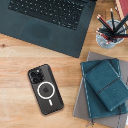 Чохол з клапаном для iPhone 15 PLUS Smart Mag сумісний з MagSafe чорний