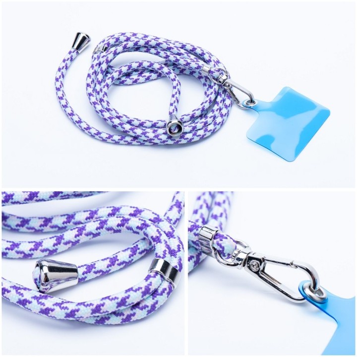 Phone lanyard, phone charm - SWING (6mm) with adjustable length / cord length 165cm (max 82,5cm loop length) / for