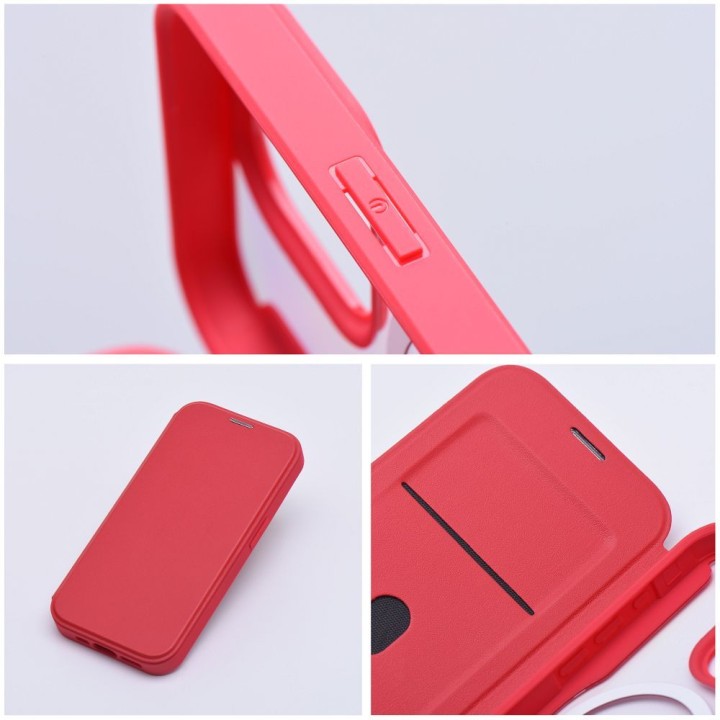 Flip case for iPhone 15 PRO Smart Mag MagSafe compatible red