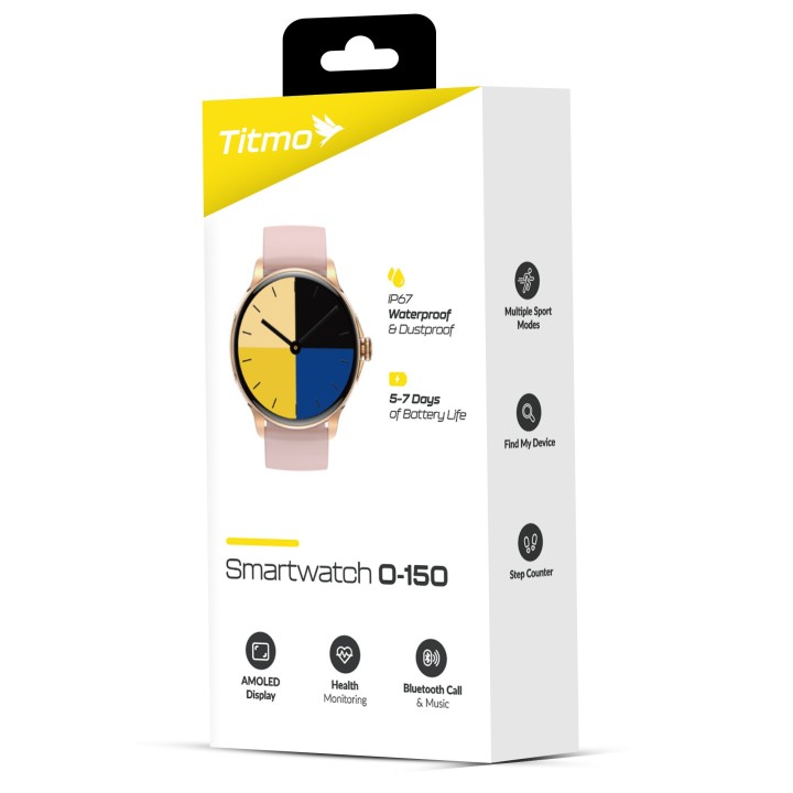 Smartwatch TITMO O-150 (AMOLED, Bluetooth call) pink 0INT