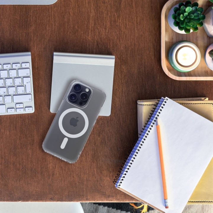 Чохол для Samsung S24 PLUS Frost Mag Cover сумісний з MagSafe прозорий матовий (frosted)