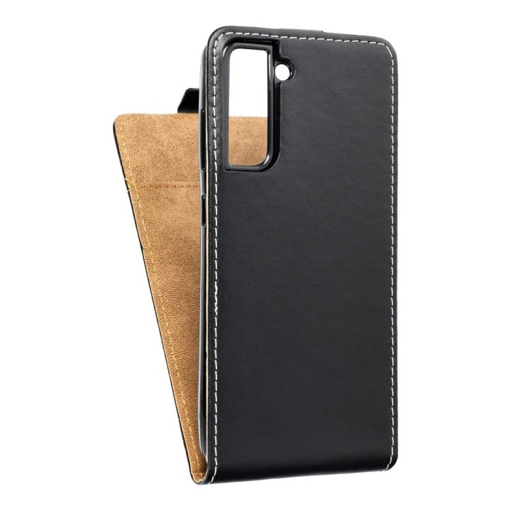 Vertical flip case for Samsung S21 FE Slim Flexi Fresh black