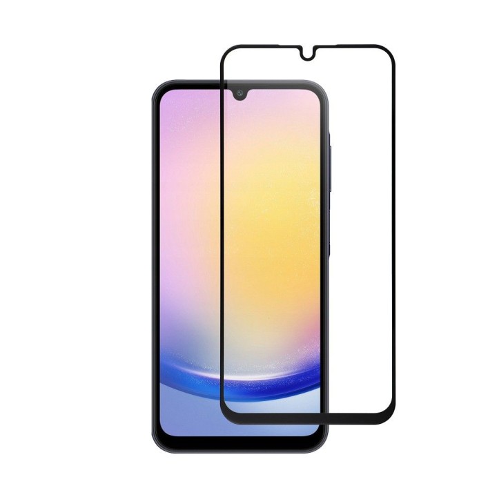 Tempered glass 5D for Samsung A25 5G (full glue / case friendly) Blue Star black