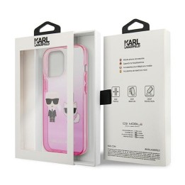 KARL LAGERFELD futerał do IPHONE 13 Pro KLHCP13LTGKCP (K Choupette Centered) różowy