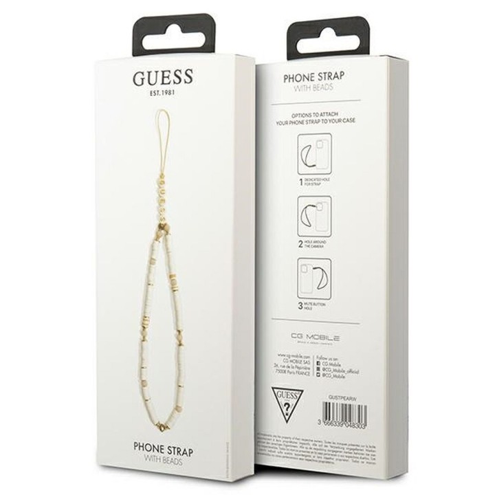 GUESS підвіска GUSTPEARW (Heishi Beads) білий