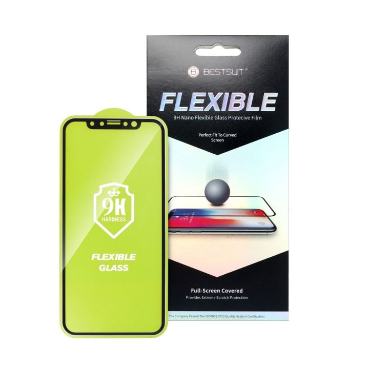 Гібридне скло 5D Full Glue для iPhone 14 PRO Bestsuit Flexible чорне