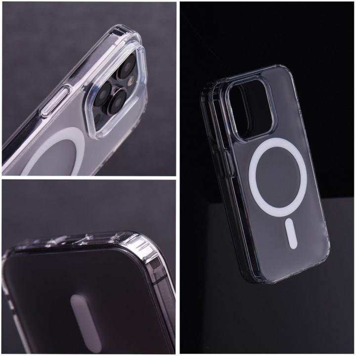 Etui na Samsung S24 PLUS Frost Mag Cover zgodne z MagSafe transparentne zmrożony