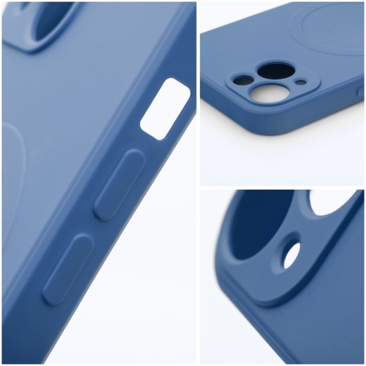Etui na iPhone 13 Silicone Mag Cover zgodne z MagSafe (camera protection) niebieskie