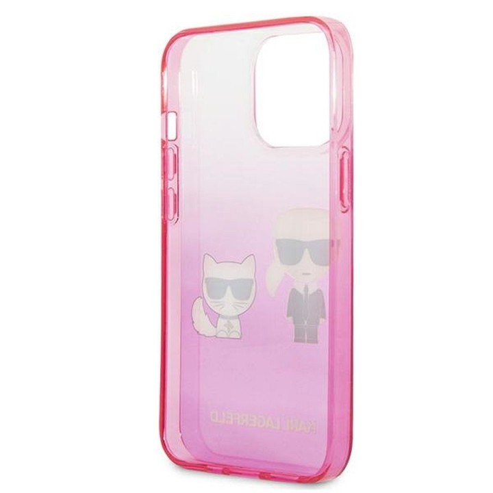 KARL LAGERFELD case for IPHONE 13 Pro KLHCP13LTGKCP (K Choupette Centered) pink