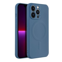 Чохол для iPhone 13 PRO Silicone Mag Cover сумісний з MagSafe (camera protection) синій