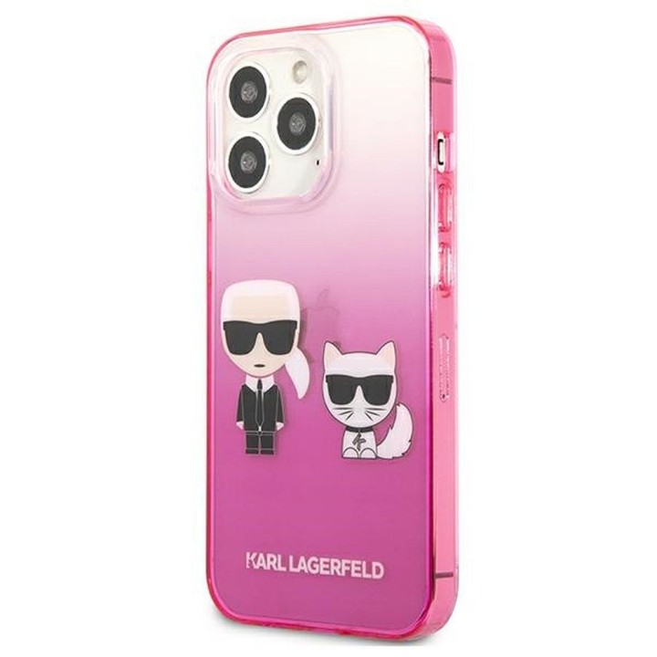 KARL LAGERFELD case for IPHONE 13 Pro KLHCP13LTGKCP (K Choupette Centered) pink