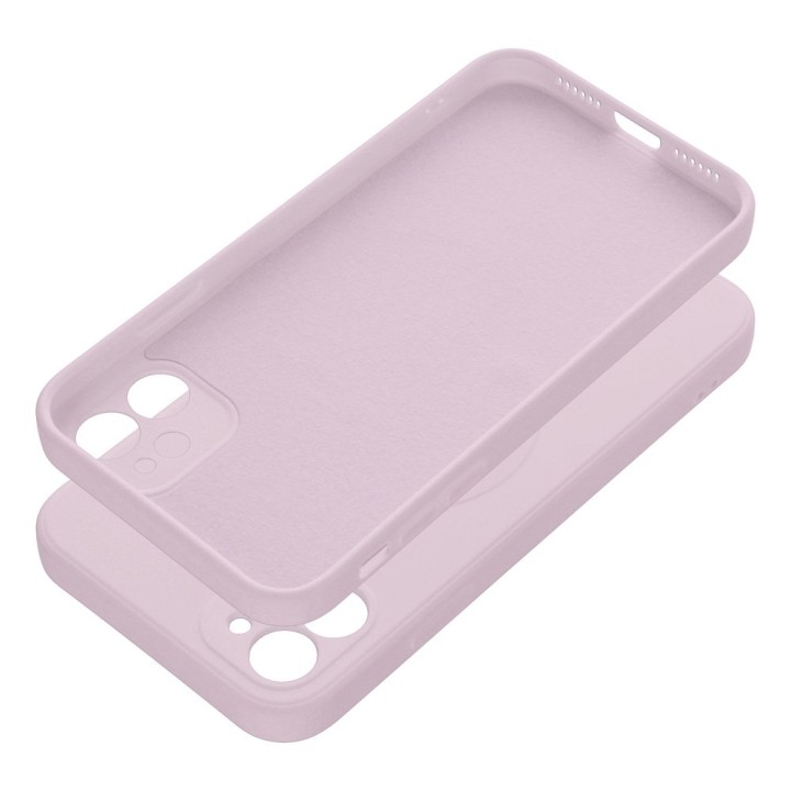 Case for iPhone 11 Silicone Mag Cover compatible with MagSafe (camera protection) pink