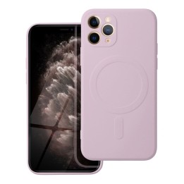 Чохол для iPhone 11 PRO Silicone Mag Cover сумісний з MagSafe (camera protection) рожевий
