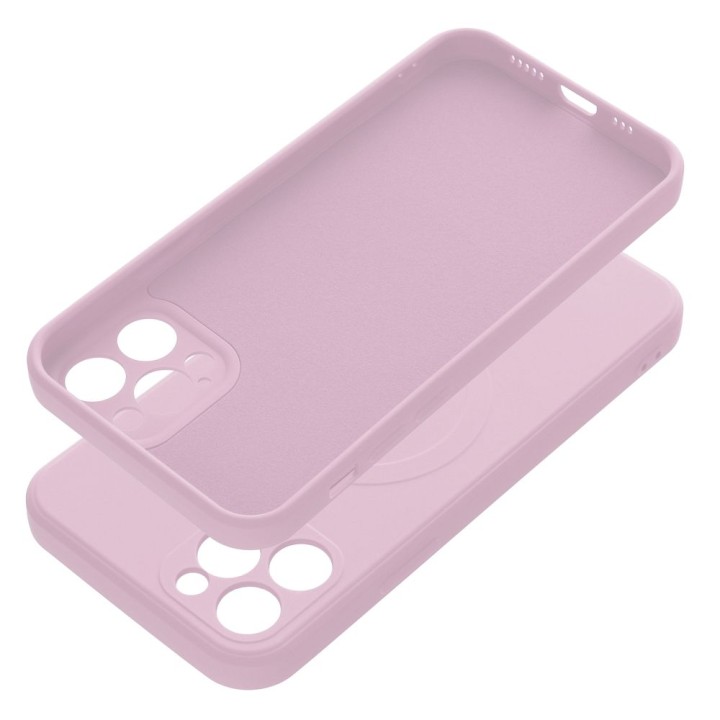 Чехол для iPhone 11 PRO Silicone Mag Cover совместимый с MagSafe (camera protection) розовый
