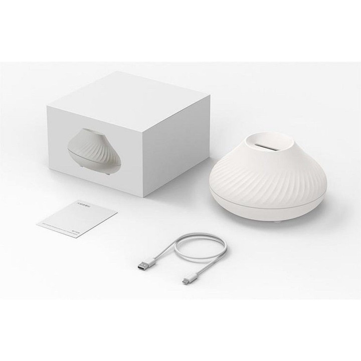 Humidifier / aromatherapy diffuser with coloured flame Art Deco model YMX 130 white