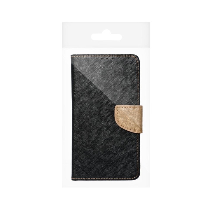 Flip case for iPhone 14 PLUS Fancy Book black-gold
