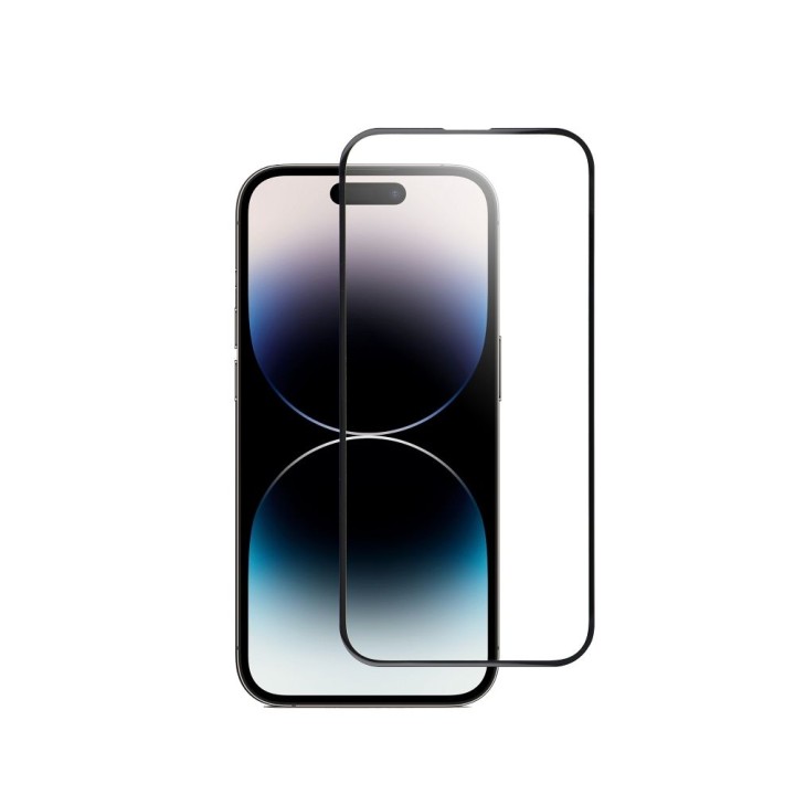 Закаленное стекло 5D для iPhone 14 PRO (full glue) Blue Star черное