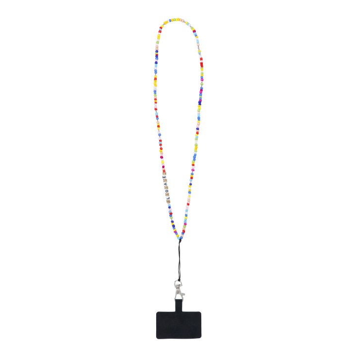 Phone lanyard, phone charm - PIXIE / cord length 68cm (34cm loop length) / neck strap - beads