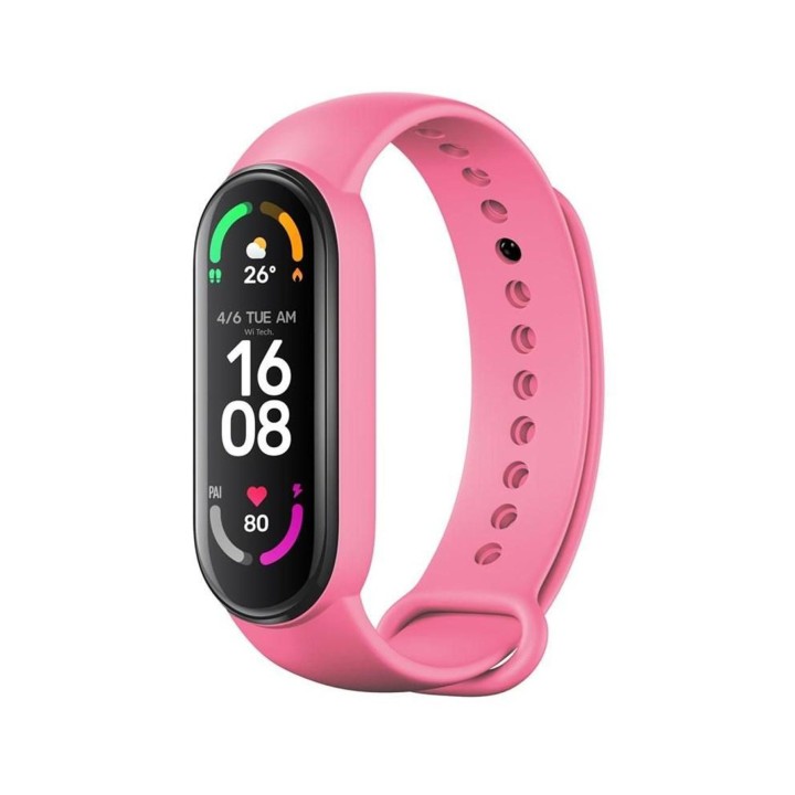 Silicone strap for XIAOMI Mi Band 5 / 6 / 7 pink (37)