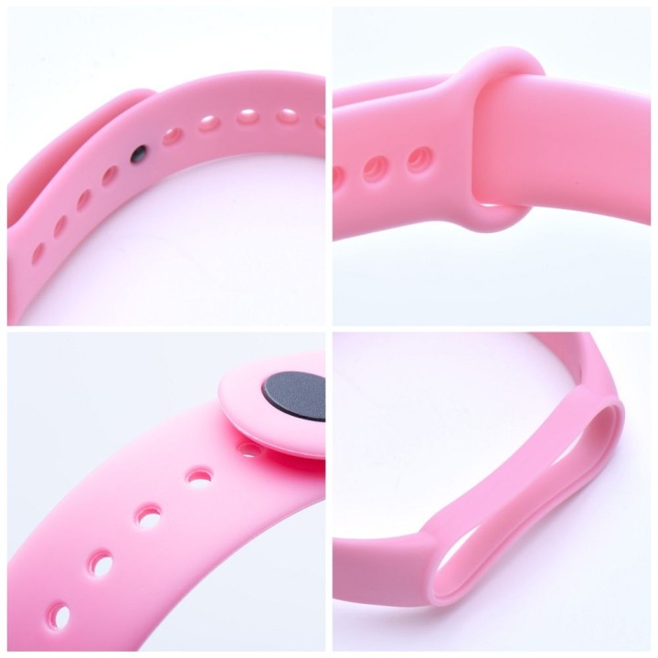 Silicone strap for XIAOMI Mi Band 5 / 6 / 7 pink (37)