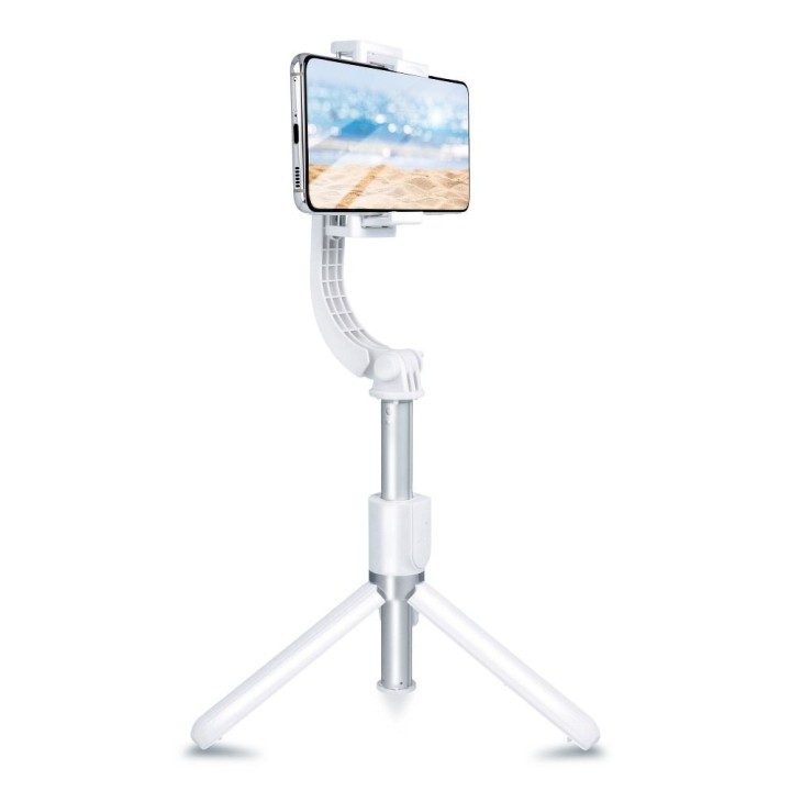 Держатель selfie с пультом беспроводным tripod со стабилизатором GIMBAL SSTR-L08 белый