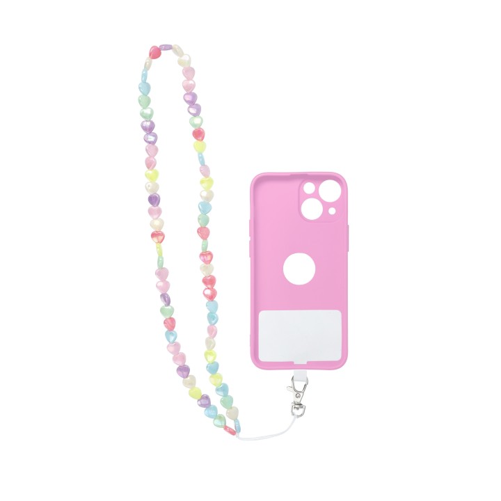 Phone lanyard, phone charm - PIXIE / cord length 68cm (34cm loop length) / neck strap - hearts
