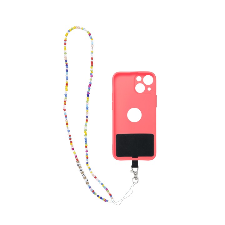 Phone lanyard, phone charm - PIXIE / cord length 68cm (34cm loop length) / neck strap - beads
